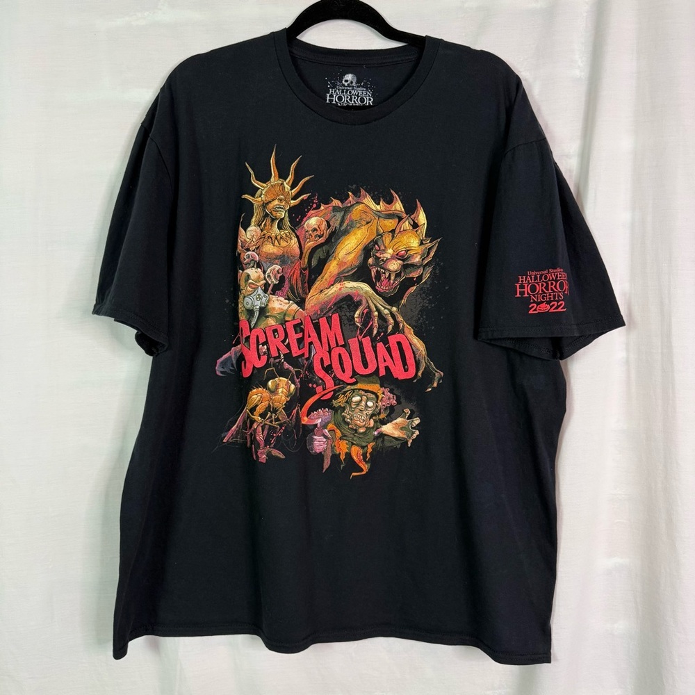Universal Studios Halloween Horror Nights Scream Squad Black Graphic Tee 2XL